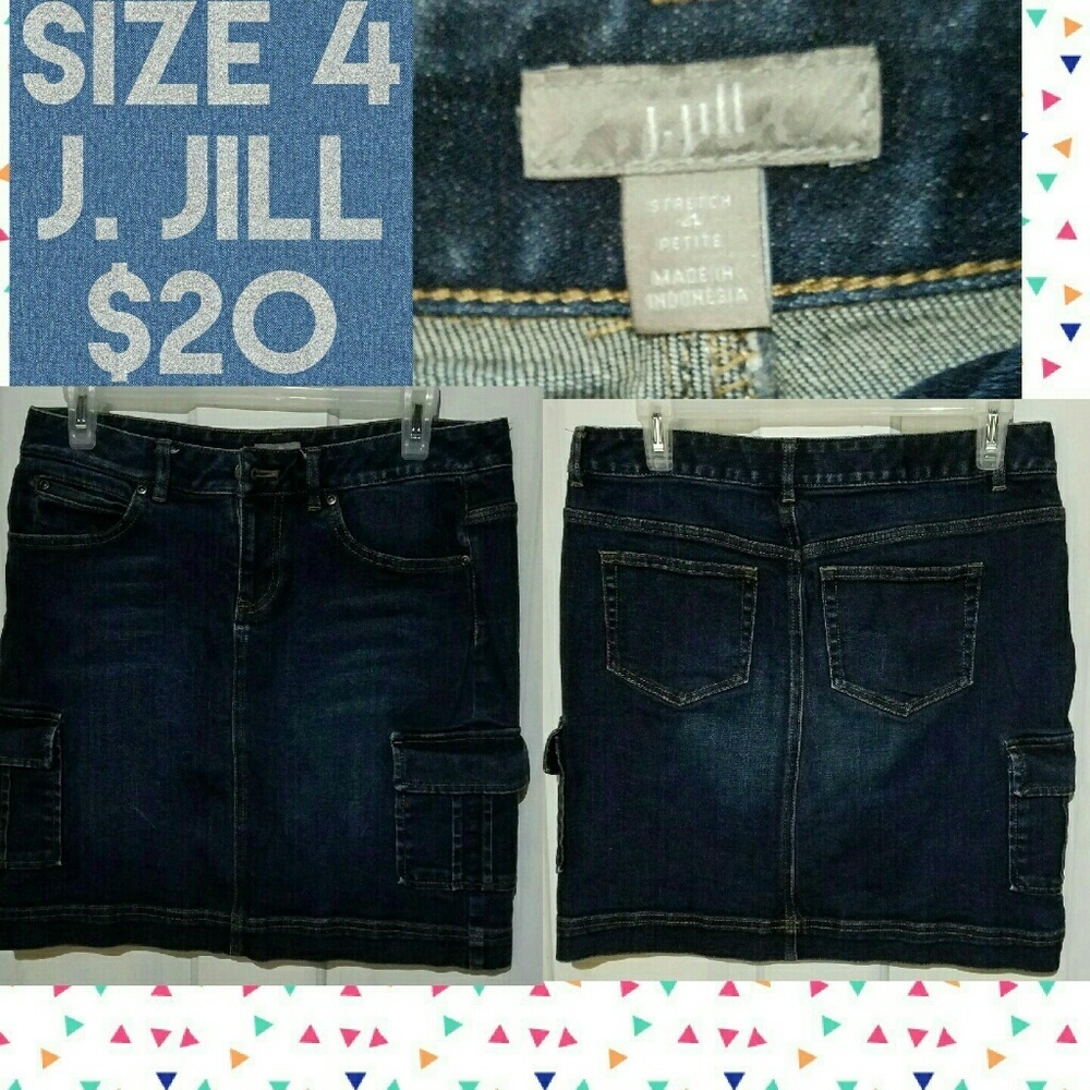 #067 J. Jill Size 4 Petite Jean skirt